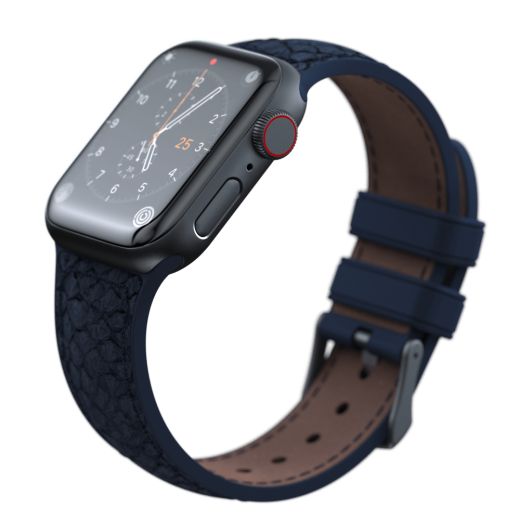 Кожаный ремешок Njord Salmon Leather Strap Petrol для Apple Watch 49мм | 45мм | 44мм (SL14121)