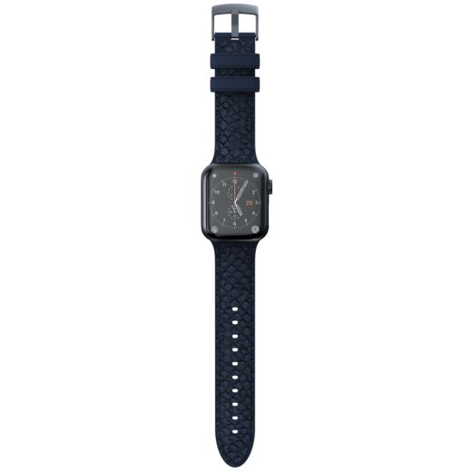 Шкіряний ремінець Njord Salmon Leather Strap Petrol для Apple Watch 49мм | 45мм | 44мм (SL14121)