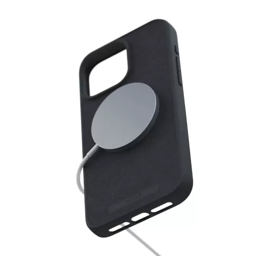 Чехол Njord Suede MagSafe Case Black для iPhone 15 Pro (NA53SU00)