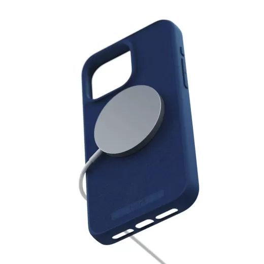 Чехол Njord Suede MagSafe Case Navy Blue для iPhone 15 Pro Max (NA54SU01)