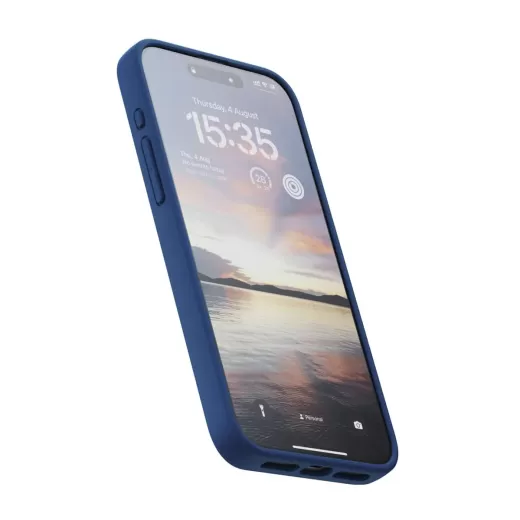 Чохол Njord Suede MagSafe Case Navy Blue для iPhone 15 Pro (NA53SU01)