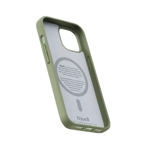 Чохол Njord Suede MagSafe Case Olive для iPhone 15 Pro (NA53SU06)