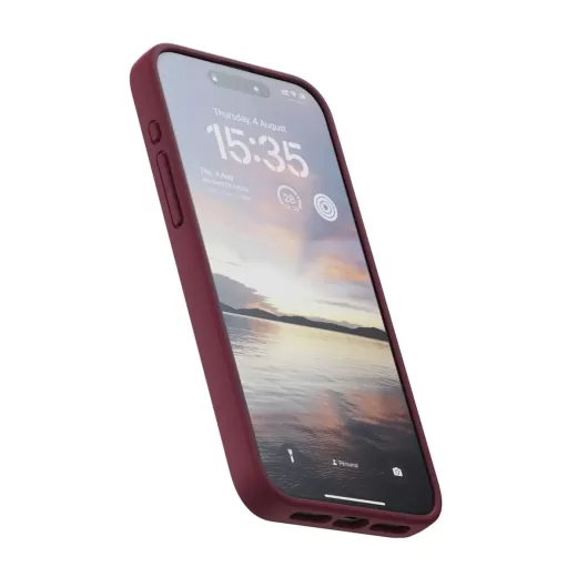 Чохол Njord Suede MagSafe Case Crimson Red для iPhone 15 Pro (NA53SU11)
