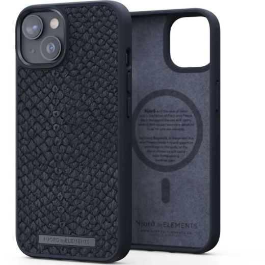 Чохол Njord Salmon Leather Case Black with Magsafe для iPhone 14 (NA41SL00)