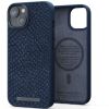 Чехол Njord Salmon Leather Case Blue with Magsafe для iPhone 14 (NA41SL01)