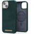 Чехол Njord Salmon Leather Case Dark Green with Magsafe для iPhone 14 (NA41SL02)