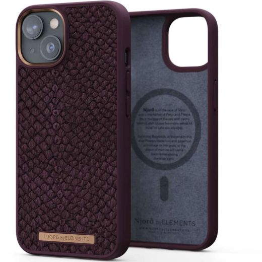 Чехол Njord Salmon Leather Case Rust with Magsafe для iPhone 14 Plus (NA42SL03)