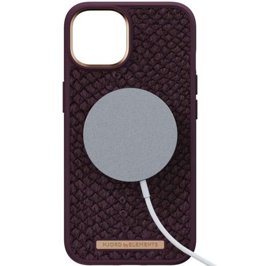 Чехол Njord Salmon Leather Case Rust with Magsafe для iPhone 14 (NA41SL03)