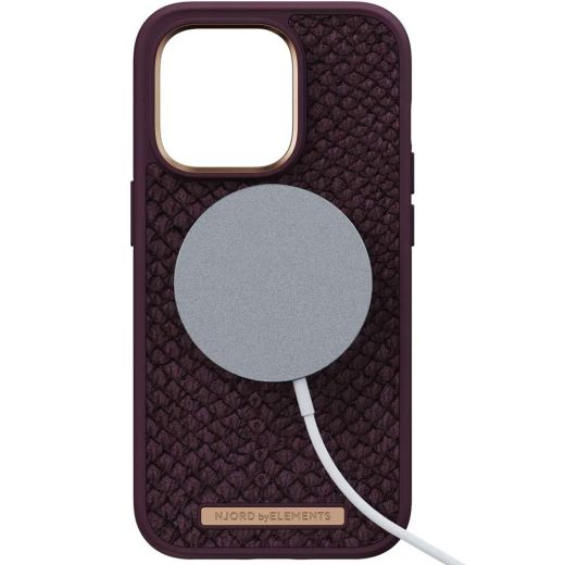 Чехол Njord Salmon Leather Case Rust with Magsafe для iPhone 14 Pro (NA44SL03)