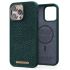 Чехол Njord Salmon Leather Case Dark Green with Magsafe для iPhone 14 Pro Max (NA44SL02)