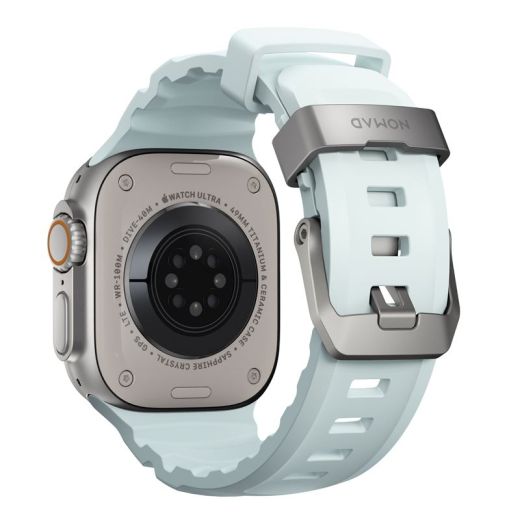 Ремешок Nomad Rocky Point Band Icy Blue Glow / Natural Hardware для Apple Watch 49мм | 46мм | 45мм | 44мм (NM014452858)