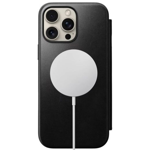 Шкіряний чохол-книжка Nomad Modern Leather Case Folio Back Horween для iPhone 16 Pro Max (NM01672685)