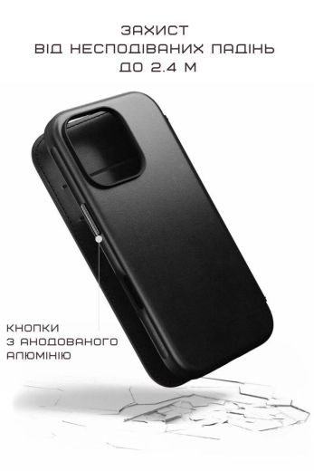 Шкіряний чохол-книжка Nomad Modern Leather Case Folio Back Horween для iPhone 16 Pro Max (NM01672685)