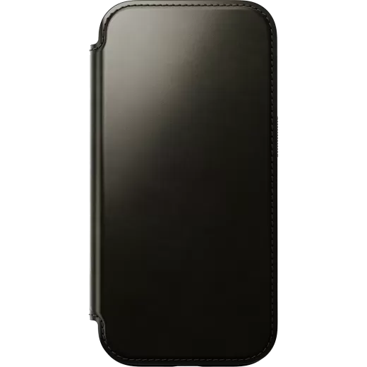 Кожаный чехол-книжка Nomad Horween Leather Folio Case Green Chrome для iPhone 16 Pro (NM01385585) [Limited Edition]