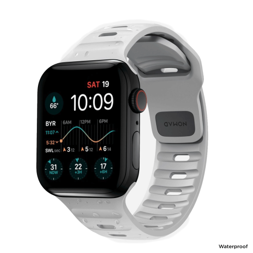 Силиконовый ремешок Nomad Sport Band Lunar Gray для Apple Watch 49мм | 45мм | 44мм