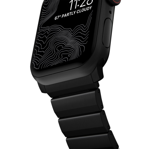 Титановий ремінець Nomad Titanium Band Black для Apple Watch 49мм | 45мм | 44мм (NM1A41BXT0)