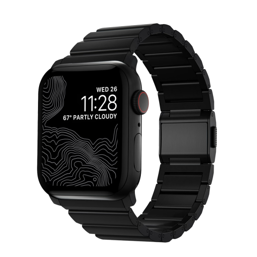 Титановий ремінець Nomad Titanium Band Black для Apple Watch 49мм | 45мм | 44мм (NM1A41BXT0)