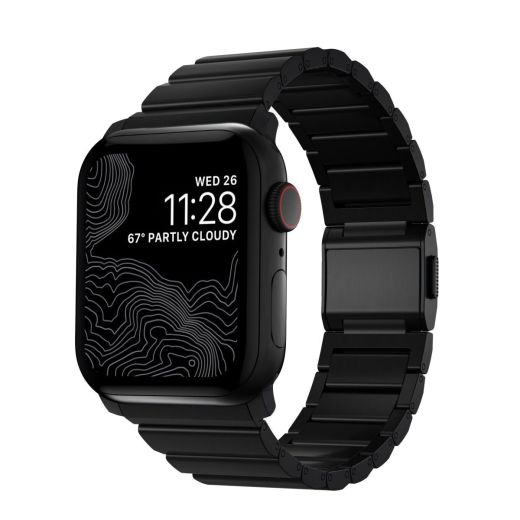 Титановий ремінець Nomad Titanium Band Black для Apple Watch 42мм | 41мм | 40мм