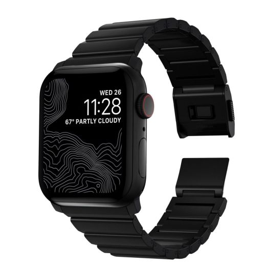 Титановий ремінець Nomad Titanium Band Black для Apple Watch 42мм | 41мм | 40мм