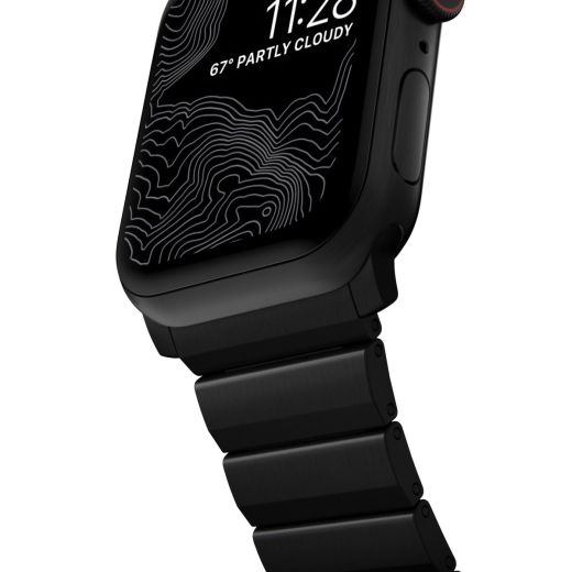 Титановий ремінець Nomad Titanium Band Black для Apple Watch 42мм | 41мм | 40мм