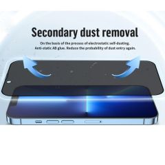 Защитное стекло антишпион Blueo Full Cover Anti-Peep для iPhone 16e | iPhone 14