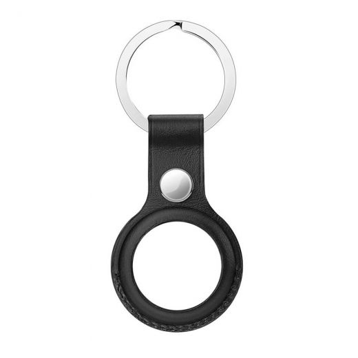 Підвіска з кільцем CasePro Leather Key Ring Black для AirTag