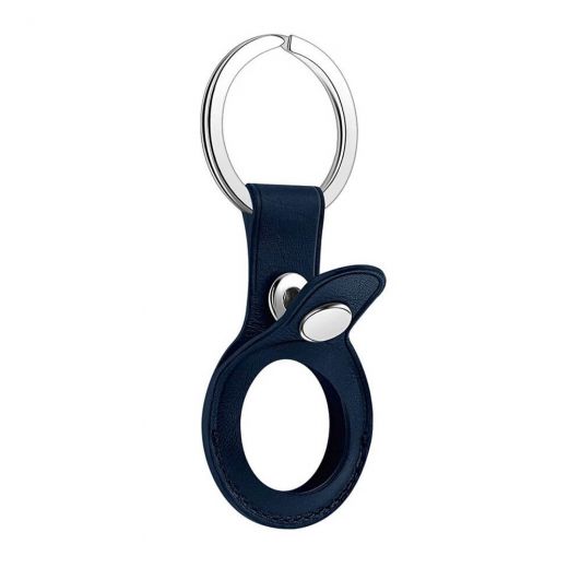 Підвіска з кільцем CasePro Leather Key Ring Baltic Blue для AirTag