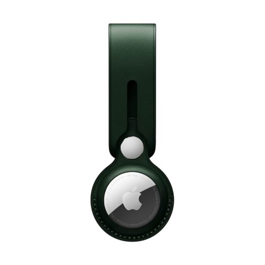 Брелок-петля CasePro Leather Loop Forest Green для AirTag