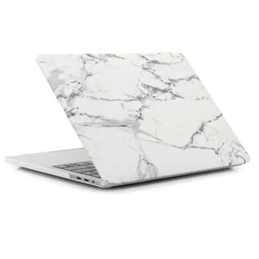 Пластиковий чохол Marble White | Gray для MacBook Pro 13" (M1| M2 | 2020 | 2022)