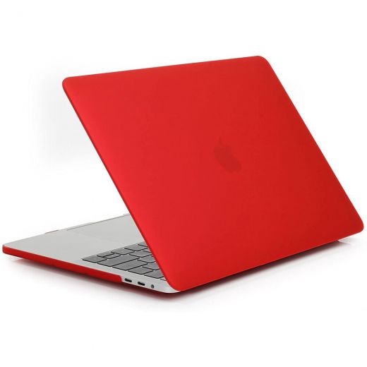 Пластиковый чехол CasePro Soft Touch Matte Red для MacBook Pro 13" (M1| M2 | 2020 | 2022)