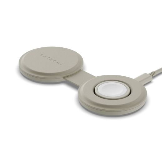 Бездротова зарядка Satechi OntheGo™ 2 в 1 Charger Sand (ST-QTG21W)