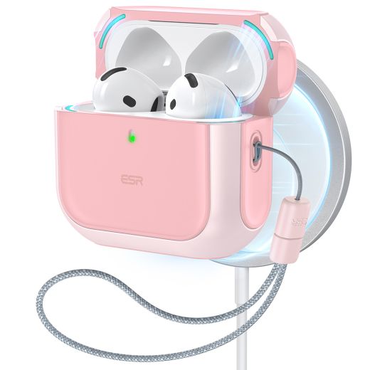 Чехол ESR Orbit Hybrid Case (HaloLock) Pink для AirPods 4 (2024) (1C0110601 | 1C0110602) 