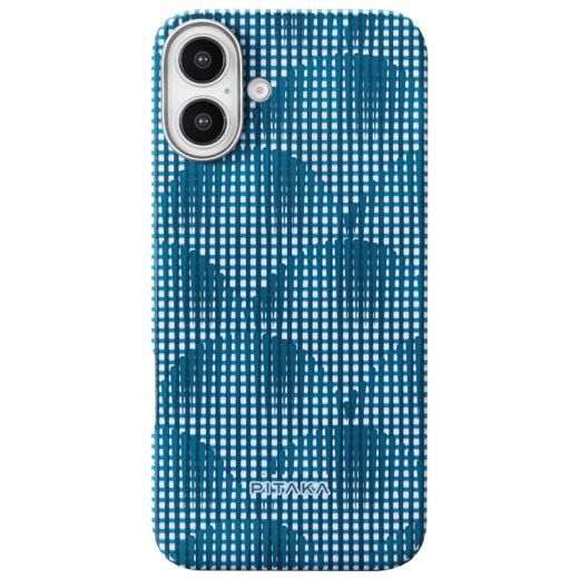 Карбоновый чехол Pitaka Ultra-Slim Case Photosynthesis Ocean Blue для iPhone 16