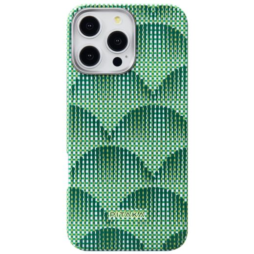 Карбоновий чохол Pitaka Ultra-Slim Case Photosynthesis Forest Green для iPhone 16 Pro