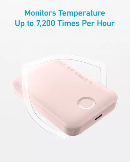 Павербанк (Зовнішній акумулятор) Anker 321 MagGo Battery (PowerCore Magnetic 5K) Lotus Pink