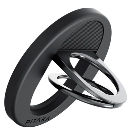 Магнітне кільце-підставка для телефону Pitaka MagEZ Grip 3 Twill 600D Black/Grey (MGB2402)