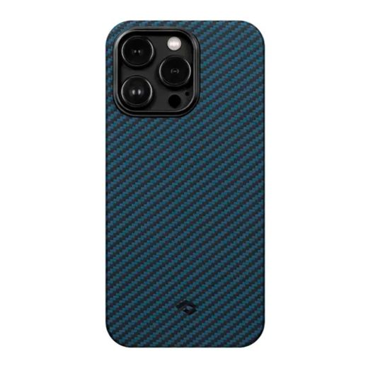 Карбоновий чохол Pitaka MagEZ Case 3 1500D Black/Blue (Twill) для iPhone 14 Pro Max (KI1408PM)