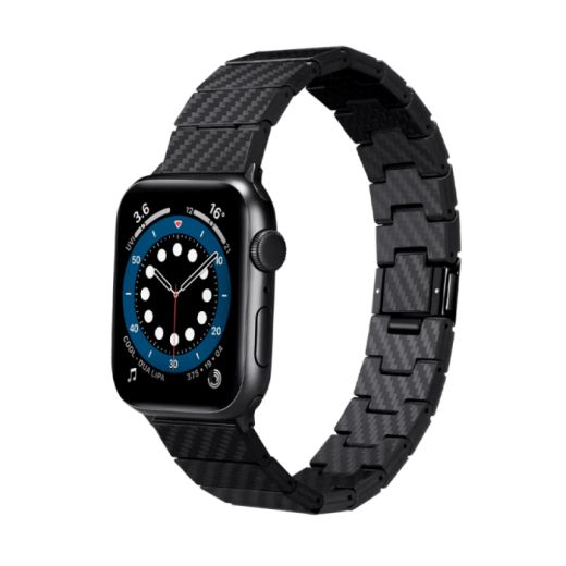 Карбоновый ремешок Pitaka Carbon Fiber Watch Band Modern Black/Grey для Apple Watch 49mm | 45mm | 44mm (AWB2307)