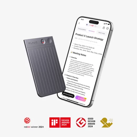 Диктофон зі штучним інтелектом PLAUD NOTE | AI Voice Recorder Black (Magnetic Case Included)
