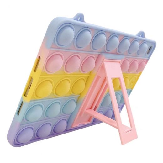 Чохол антистрес Поп-Іт із тримачем для шнурка CasePro Pop It Yellow Blue Rainbow для iPad Air 11” 6 M2 (2024) | iPad Air 10.9" 4 | 5 M1 Chip (2022 | 2020)