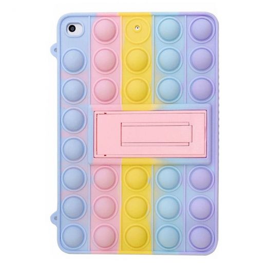 Чохол антистрес Поп-Іт із тримачем для шнурка CasePro Pop It Yellow Blue Rainbow для iPad Air 11” 6 M2 (2024) | iPad Air 10.9" 4 | 5 M1 Chip (2022 | 2020)