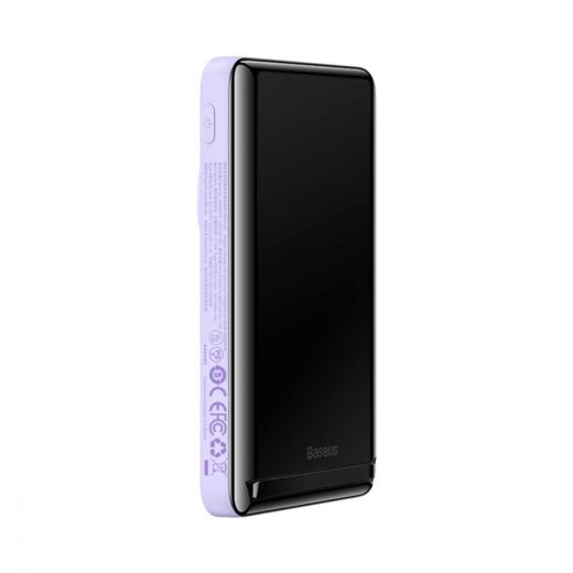 Повербанк з бездротовою зарядкою Baseus Magnetic Portable Charger 20W 10000mAh with cable Type-C to Type-C 60W（20V/3A) Purple (PPCX000005)