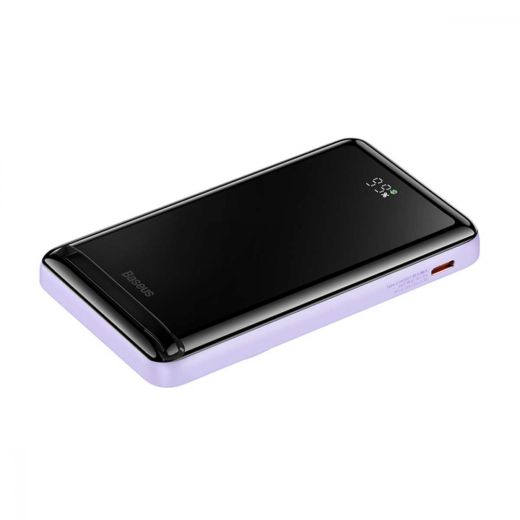 Повербанк з бездротовою зарядкою Baseus Magnetic Portable Charger 20W 10000mAh with cable Type-C to Type-C 60W（20V/3A) Purple (PPCX000005)