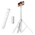 Палка для селфі на штативі Atumtek Premium Pro 130 см Phone Tripod Selfie Stick White