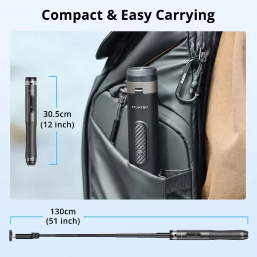 Монопод-штатив для телефона Atumtek Premium Pro 130 см Phone Tripod Selfie Stick Black