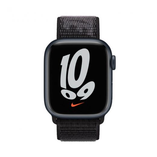 Оригинальный ремешок Apple Nike Sport Loop Black для Apple Watch 42mm | 41mm | 40mm | 38mm (ML2U3)