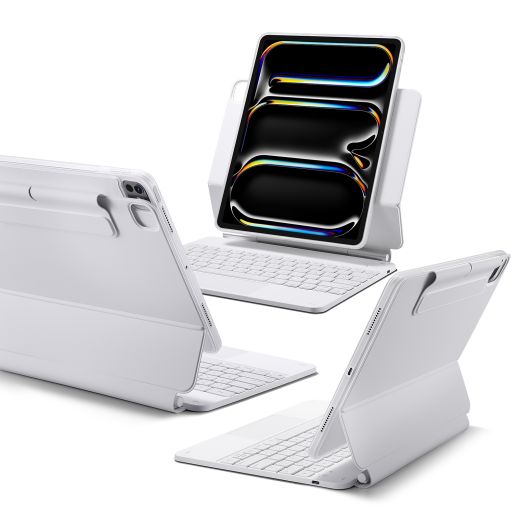 Чехол-клавиатура ESR Rebound Magnetic Keyboard Case 360 US Layout-White для iPad Pro 11” (2024)