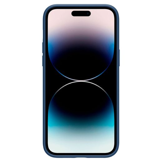 Силіконовий чохол Spigen Silicone Fit (MagFit) Navy Blue для iPhone 14 Pro (ACS04992)
