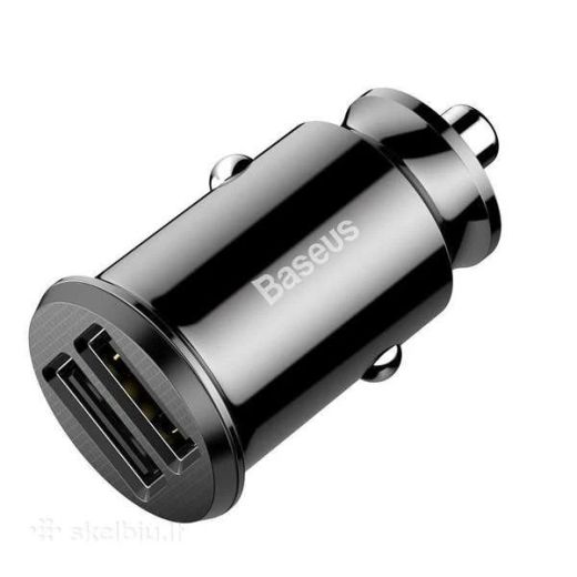 Автомобильное зарядное устройство Baseus Grain Car Charger 3.1A dual-USB Black (CCALL-ML01)