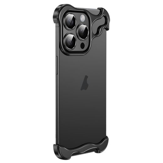Алюминиевый бампер CasePro Luxury Irregular Aluminum Alloy Bumper Black для iPhone 16 Pro